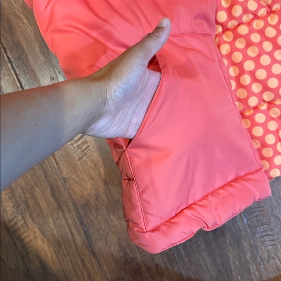 Large ROPER Reversible Orange Polka Dot Cowgirl Puffer Vest - Picture 6 of 8